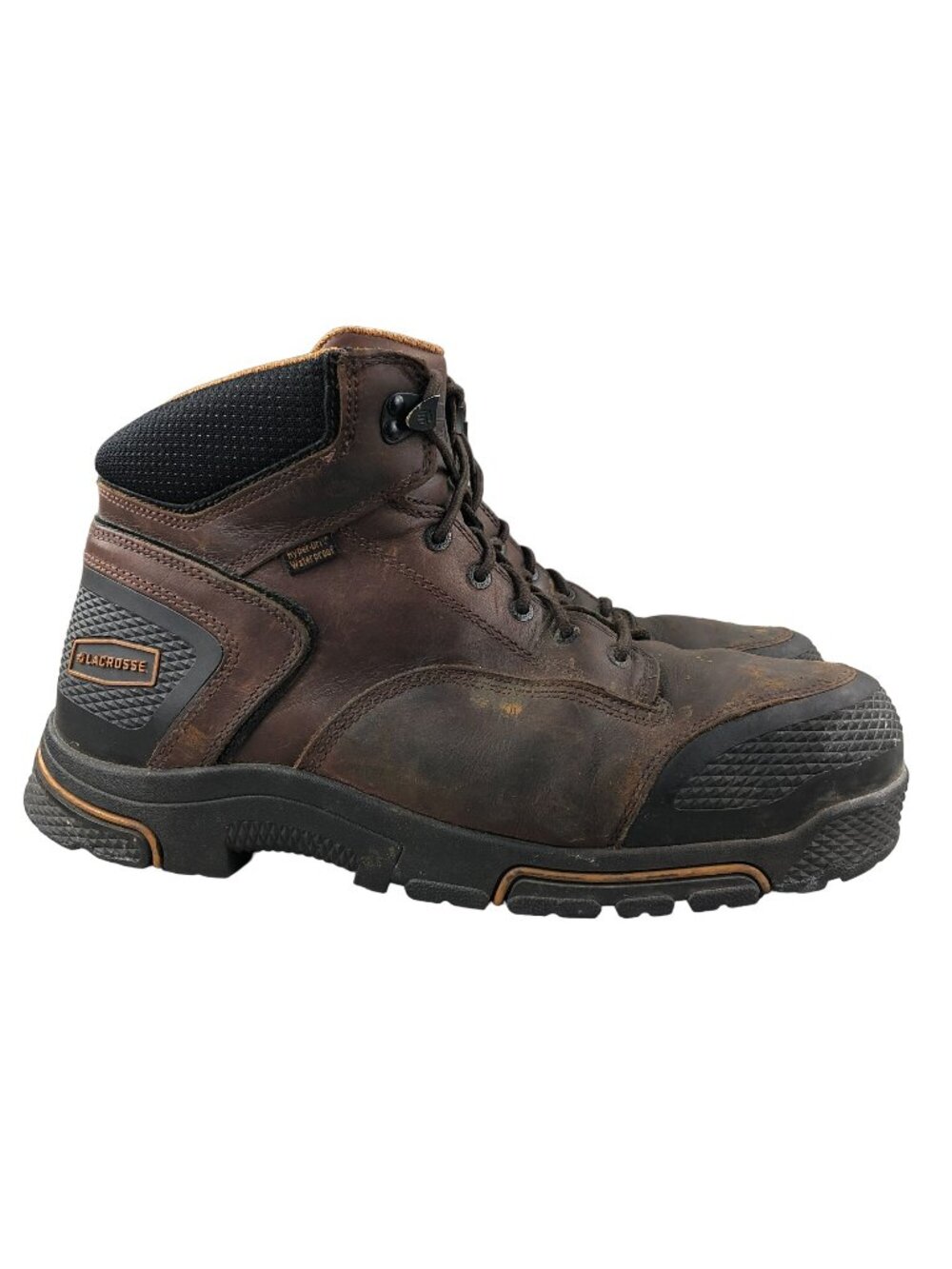 LaCrosse Men's 14 WIDE Adamas HD 6" Brown Leather Steel Toe Work Boots 460015